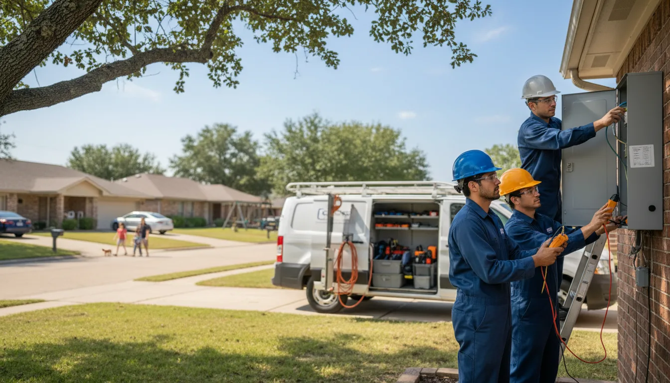 Certified electrician providing emergency electrical services in Hunt, TX